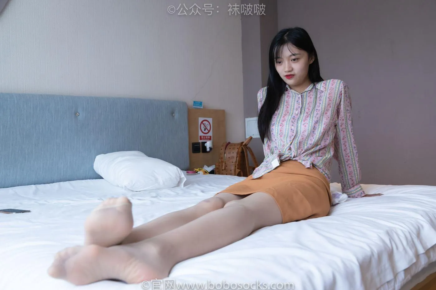 [BoBoSocks袜啵啵]NO.008 涵涵-帆布鞋、白色短棉袜、肉丝 [139P]插图8